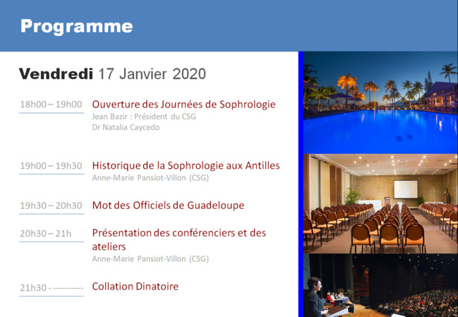 1ières Journées Mondiales de Sophrologie en Guadeloupe 17-19 Janvier 2020 - Créole Beach Hôtel (Le Gosier)