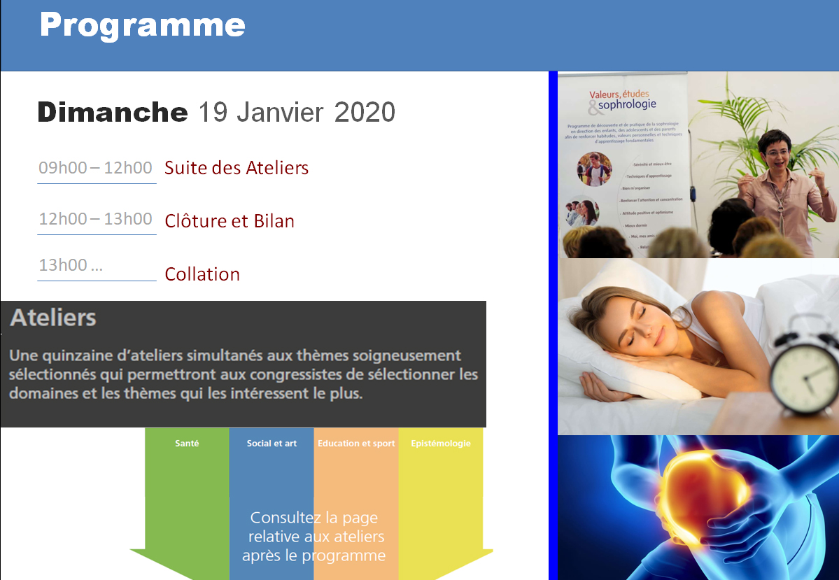 1ières Journées Mondiales de Sophrologie en Guadeloupe 17-19 Janvier 2020 - Créole Beach Hôtel (Le Gosier)